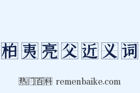 柏夷亮父近义词是什么意思的图片